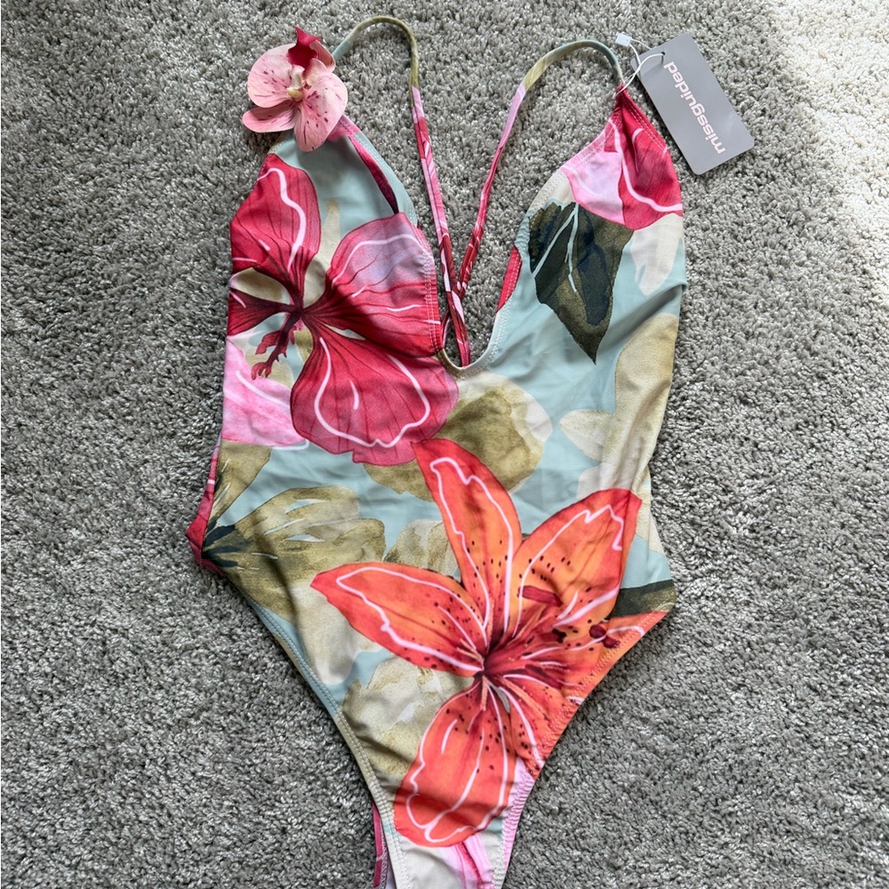 Floral Women’s Miss Guided Thong One Piece Swimsuit